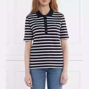 Рубашка-Поло 1985 года стандартного кроя досада Tommy Hilfiger, синий