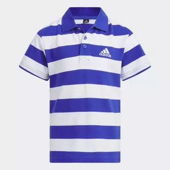 Рубашка-поло Adidas, белый/синий