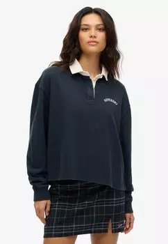 Рубашка поло ATHLETIC ESSENTIALS GRAPHIC RUGBY Superdry, темно-синий