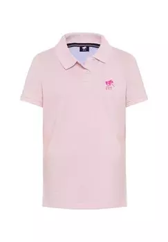 Рубашка-поло Basic-Look Mit Label-Stitching Polo Sylt, розовый