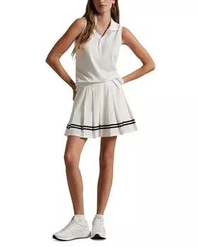 Рубашка поло без рукавов Lauren Ralph Lauren Tailored Fit, белый