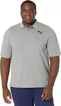 Рубашка-поло Big & Tall Essential Pique Polo PUMA, цвет Medium Gray Heather 1