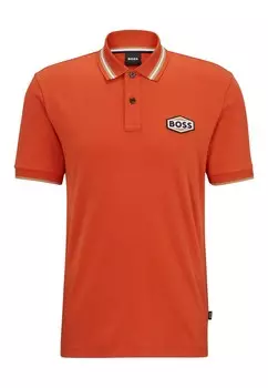Рубашка поло BOSS PARLAY 194 Regular Fit, темно-оранжевый