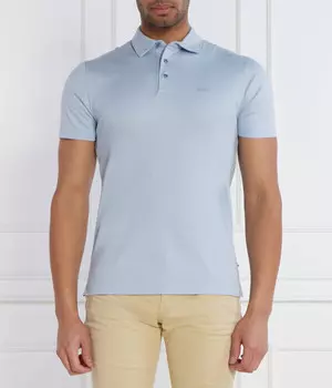 Рубашка-поло Boss Slim Fit, голубой
