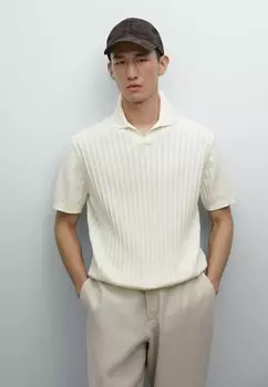 Рубашка поло COLLAR Massimo Dutti, бежевый