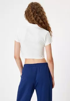 Рубашка поло CROP Koton, белый