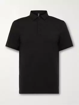 Рубашка-поло для гольфа Evolution Slim-Fit из эластичного джерси LULULEMON, черный