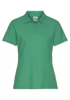 Рубашка-поло Fruit of the Loom "Lady-Fit Premium Polo", зеленый