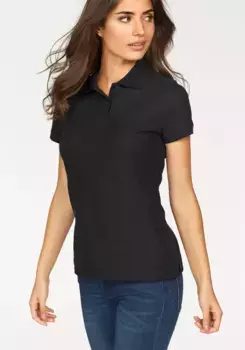 Рубашка-поло Fruit of the Loom "Lady-Fit Premium Polo", черный