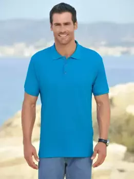 Рубашка-поло Fruit of the Loom "Poloshirt", бирюзовый