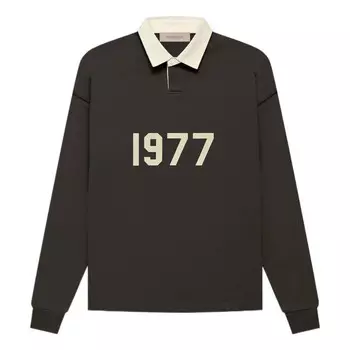 Рубашка поло fw22 henley rugby polo 'off black' Fear Of God Essentials, черный