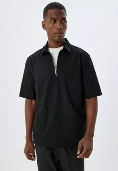 Рубашка поло HALF ZIPPER NECK Koton, черный