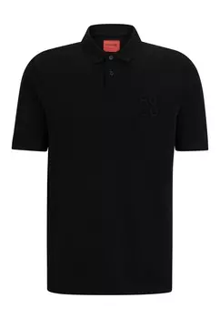 Рубашка поло HUGO DROUTS Regular Fit, черный