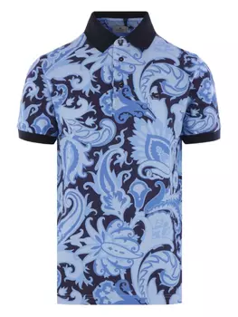 Рубашка поло из хлопка ETRO, синий
