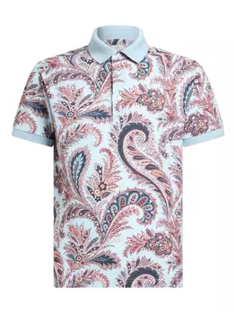 Рубашка поло из хлопка ETRO, синий