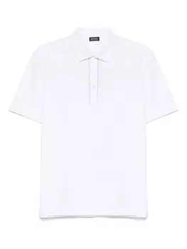 Рубашка-поло из хлопка Zegna, белый