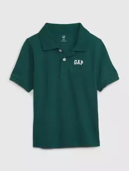 Рубашка-Поло из пике Gap, зеленый