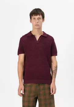 Рубашка поло JOHNNY COLLAR TEXTURE GAP, красный