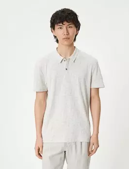 Рубашка поло Koton Shirt, светло-серый