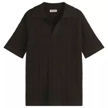 Рубашка-Поло крючком Jil Sander, черный