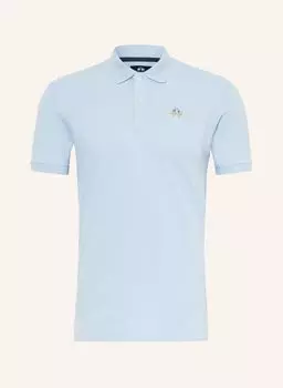 Рубашка поло LA MARTINA Piqu Slim Fit, светло-синий