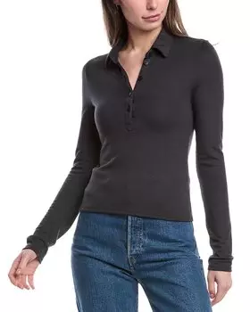 Рубашка поло Lea rag & bone, черный