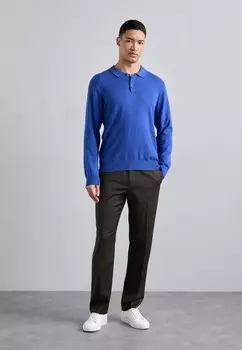 Рубашка поло LONG SLEEVE KNITID, синий
