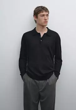 Рубашка поло Massimo Dutti, темно-синий