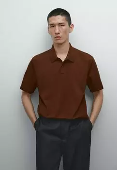 Рубашка поло Massimo Dutti, винно-красный