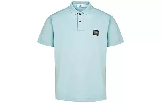 Рубашка поло мужская бирюзовая Stone Island, бирюзовый