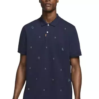 Рубашка поло мужская синяя Nike, синий