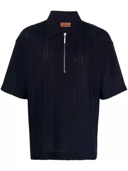 Рубашка поло на молнии Missoni, синий