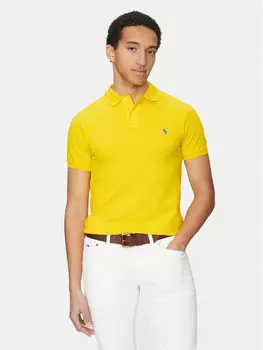 Рубашка поло облегающего кроя 710536856446 Polo Ralph Lauren, желтый