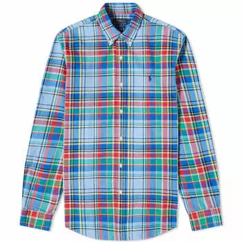 Рубашка Polo Ralph Lauren Plaid Check, цвет Blue & Red Multi