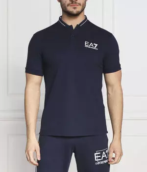 Рубашка поло Regular fit Ea7, синий