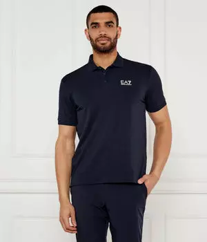 Рубашка поло Regular fit Ea7, синий