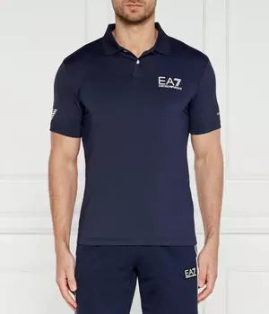 Рубашка поло Regular fit Ea7, синий