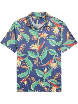 Рубашка поло с цветочным принтом Polo Ralph Lauren, синий