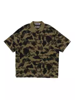 Рубашка поло с камуфляжным принтом A BATHING APE, зеленый