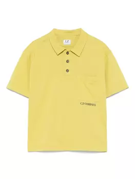 Рубашка поло с логотипом C.P. Company Kids, зеленый