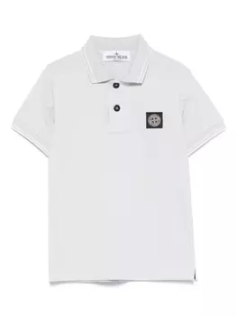 Рубашка поло с нашивкой Compass Stone Island Junior, синий