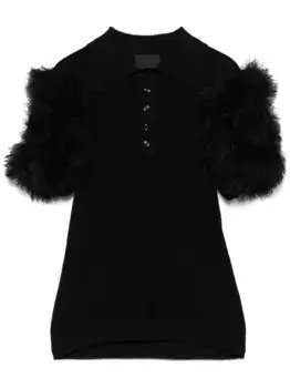 Рубашка поло с помпонами Givenchy, черный