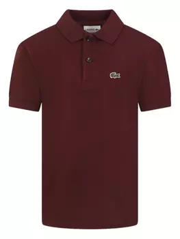 Рубашка поло с вышитым логотипом Lacoste Kids, красный