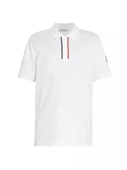 Рубашка поло с вышивкой Moncler, белый