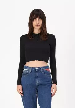 Рубашка поло SCALLOP Tommy Jeans, черный