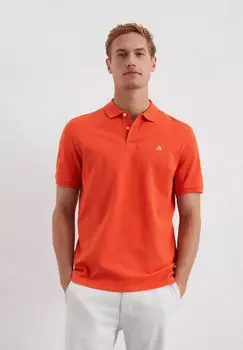 Рубашка поло SHORT SLEEVE BUTTON PLACKET SLITS AT HEM Marc O'Polo, оранжевый