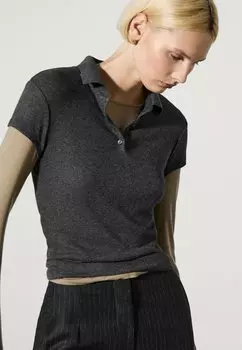 Рубашка поло SHORT SLEEVE Massimo Dutti, серый