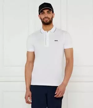 Рубашка поло Slim fit Boss Green, белый