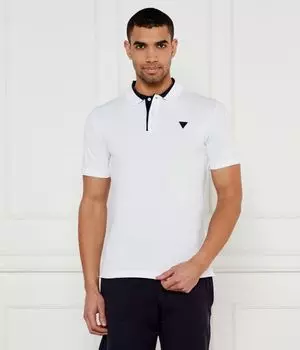 Рубашка поло Slim fit Guess Jeans, белый
