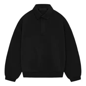 Рубашка поло ss24 long sleeve polo shirt 'jet black' Fear Of God Essentials, черный